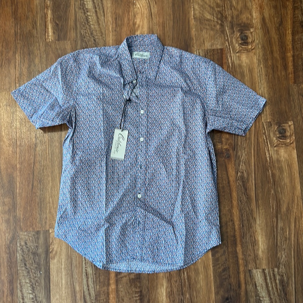 California Floral short sleeve button down